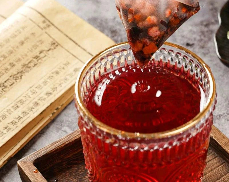 Traditional Plum Tea Blend - Pre-Packaged Herbal Tea Bags for Cold Brew, No Cooking Required, Inspired by Old Beijing - Dwtea.com