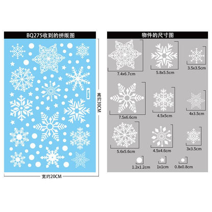 Christmas Window Clings Snowflakes Window Decals Static Window Stickers for Christmas Decorations Window Décor Ornaments Xmas Party Supplies Thanksgiving Party Décor