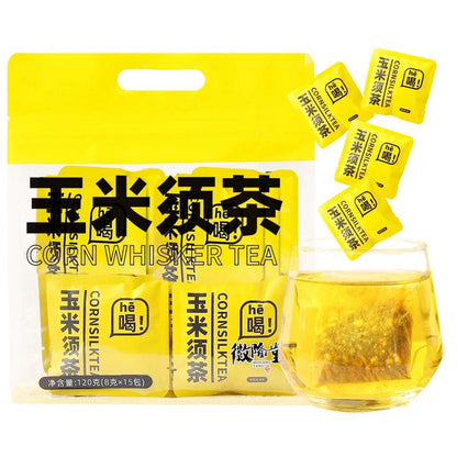 Corn Silk Tea Bags - 15 Individually Wrapped Packs for Wellness and Detox