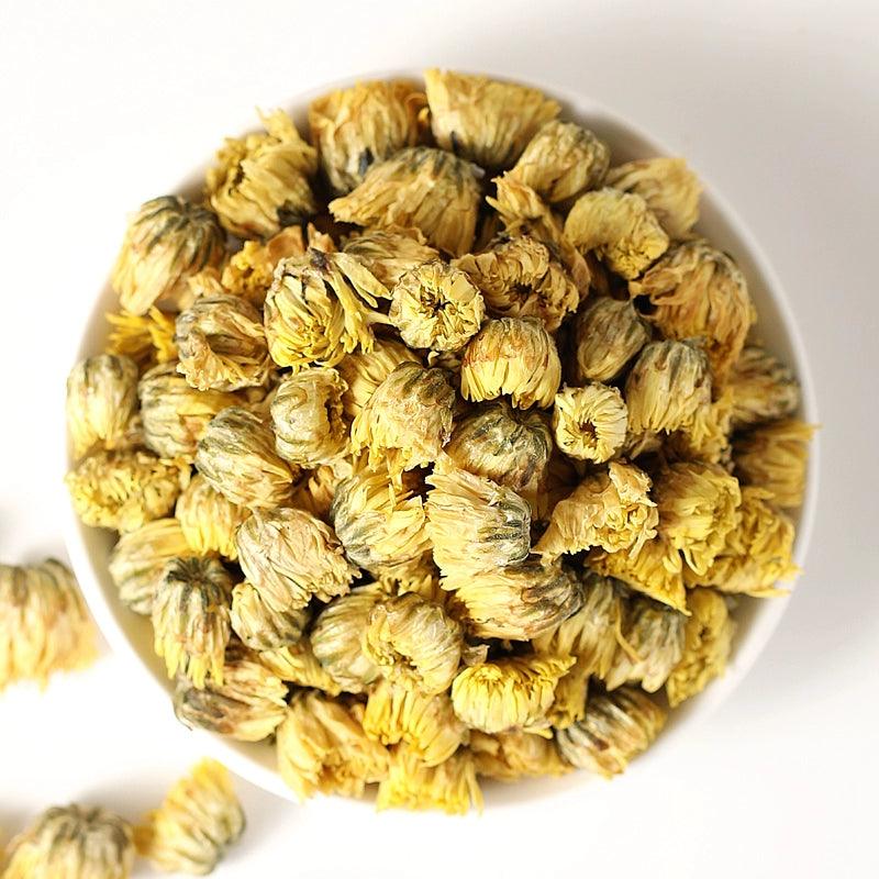 Chrysanthemum Tea with Fresh Golden Silver Buds - Natural Health-Boosting Herbal Blend, 35g Packet - Dwtea.com