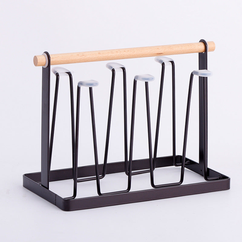 Nordischer Stil verbundener Becherhalter - Einfacher Metallablaufständer für den Heimgebrauch, universell passender Glasbecherhalter, Desktop-Eisenkunst-Becherhalter