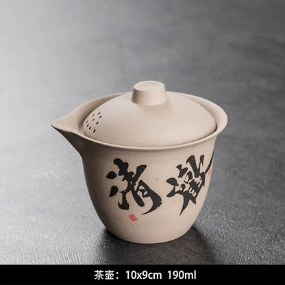 Extra-Large Sancai Lidded Tea Bowl - Ceramic Gongfu Tea Set with Dehua Blue-and-White Porcelain Design, White Porcelain Covered Cup for Brewing and Serving
