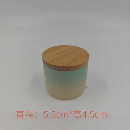 四季风景陶瓷茶具礼盒 - 传统中国手绘茶杯，适合家庭、办公室或节日文化礼品