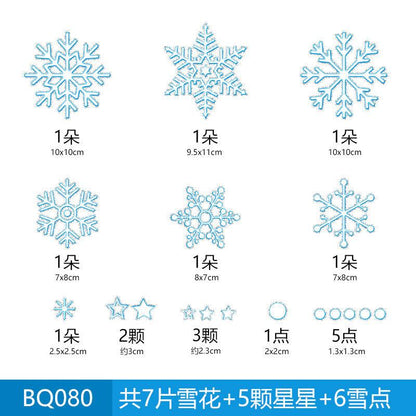 Christmas Window Clings Snowflakes Window Decals Static Window Stickers for Christmas Decorations Window Décor Ornaments Xmas Party Supplies Thanksgiving Party Décor