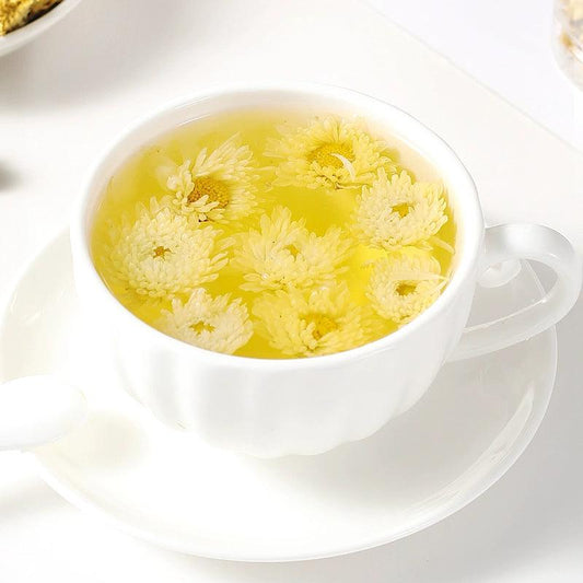 Chrysanthemum Tea with Fresh Golden Silver Buds - Natural Health-Boosting Herbal Blend, 35g Packet - Dwtea.com