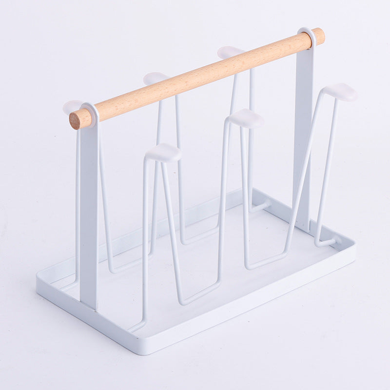 Nordischer Stil verbundener Becherhalter - Einfacher Metallablaufständer für den Heimgebrauch, universell passender Glasbecherhalter, Desktop-Eisenkunst-Becherhalter