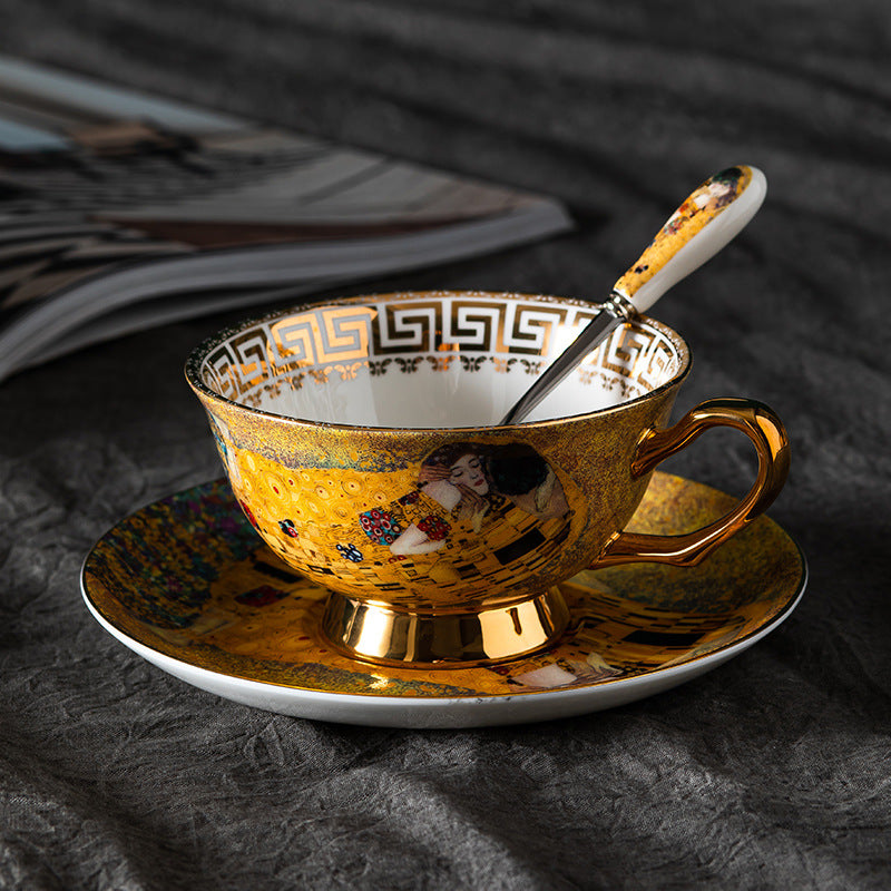 Premium European-Style Bone China Tea and Coffee Set - Vintage British Afternoon Tea Service for Home