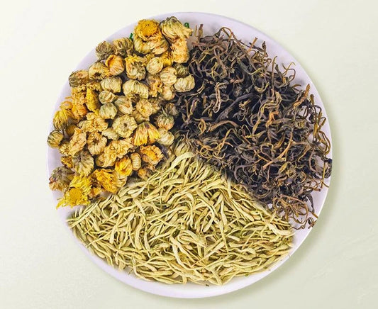 Summer Detox Tea Blend - Chrysanthemum, Golden Flower, Dandelion & Baby Chrysanthemum - Natural Cooling & Cleansing Infusion for Women's Skin Clarity - Convenient Tea Bags - Dwtea.com