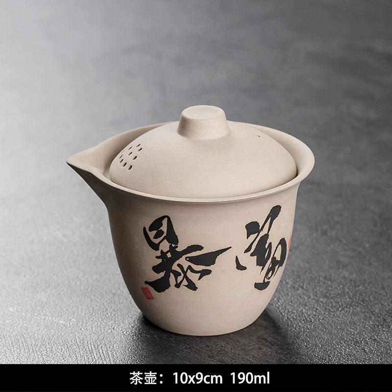 Extra-Large Sancai Lidded Tea Bowl - Ceramic Gongfu Tea Set with Dehua Blue-and-White Porcelain Design, White Porcelain Covered Cup for Brewing and Serving