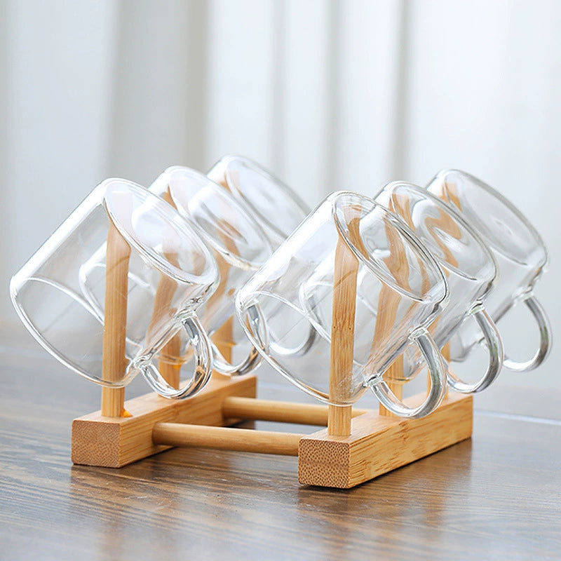 내열 유리 찻잔 - 6가지 색상의 소형 찻잔, 내구성이 뛰어난 다채로운 차 액세서리, 가정 및 사무실 사용용
