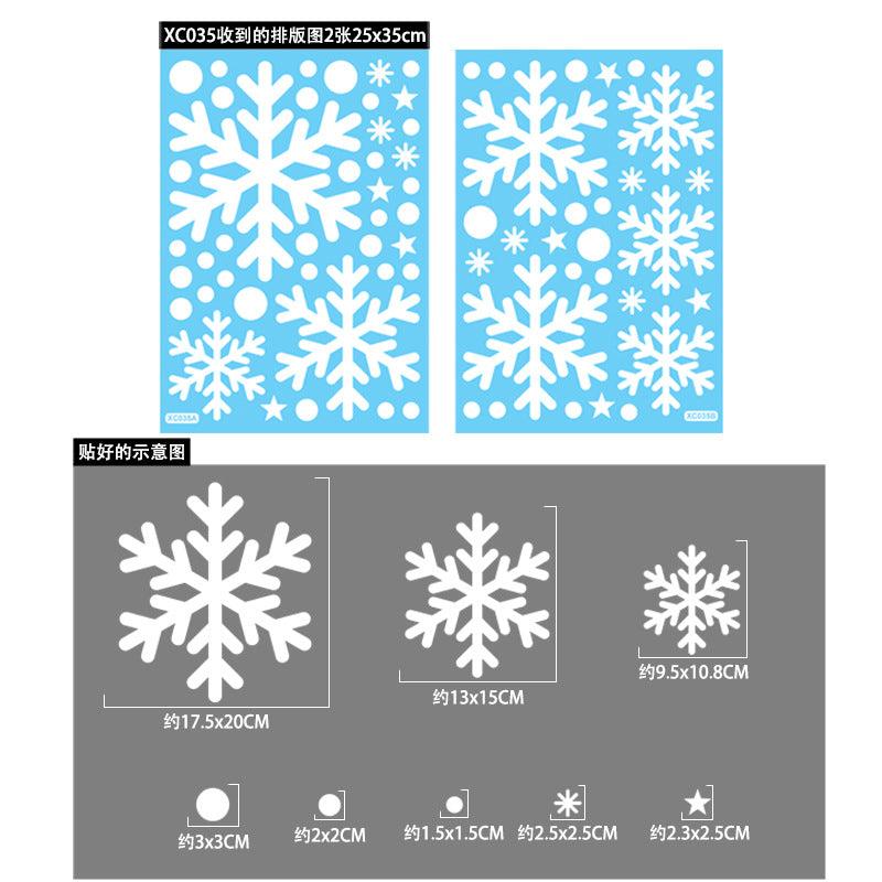 Christmas Window Clings Snowflakes Window Decals Static Window Stickers for Christmas Decorations Window Décor Ornaments Xmas Party Supplies Thanksgiving Party Décor