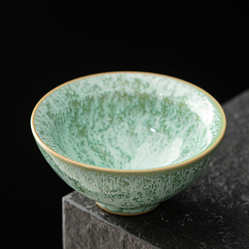 Ręcznie wykonany ceramiczny kubek do herbaty Jian Zhan - tradycyjny kubek z kamionki z glazurą Temmoku, duży stożkowy kubek do ceremonii herbaty chińskiej/japońskiej