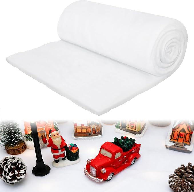Blanketi ya Theluji ya Bandia 40x150cm Kitambaa cha Theluji cha Pamba cha Kuiga Theluji Mshipa wa Theluji wa Syntetiki Mandhari ya Majira ya Baridi Theluji