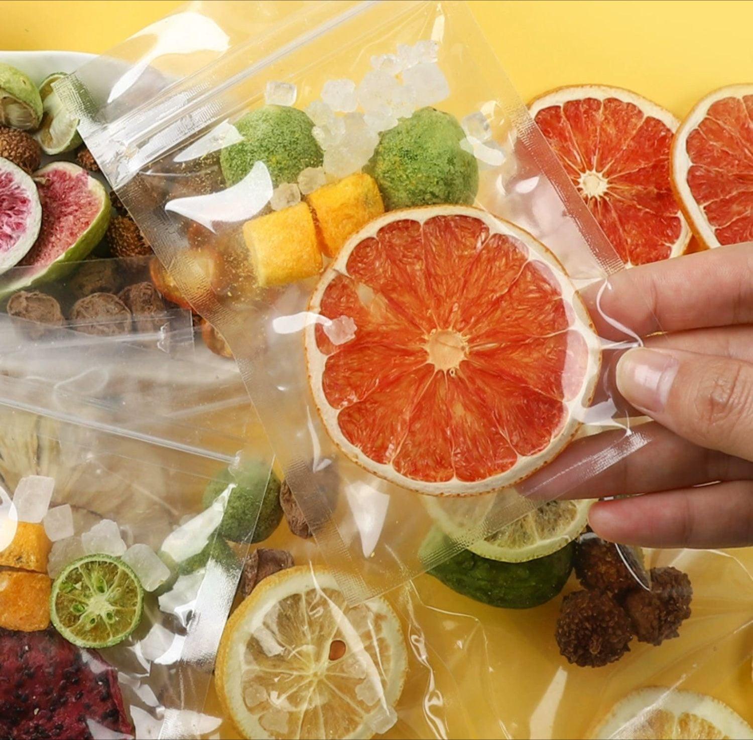 Seven Days Fruit Tea Blend - Golden Kumquat, Lemon, Passionfruit, & Green Mandarin Infusion - Multi-Flavor Tea Bags Perfect for Women - Dwtea.com