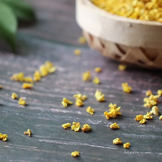 Tae Duilleoga Scaoilte Luibhe Osmanthus Cumhra, Tae Luibhe Bláthanna Osmanthus Triomaithe 100% Nádúrtha